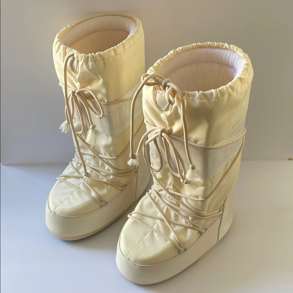Moon Boot Nylon Boot In Cream - Picture 4 of 16